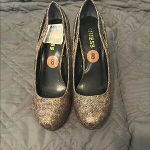 Guess Glittery Heels - Gold and Black